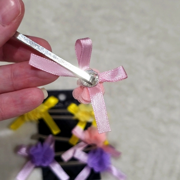 Dolls Kill x Ciel Hair Accessories Rare Set of 6 Pastel Silky Ribbon Floral Clip - Picture 5 of 7